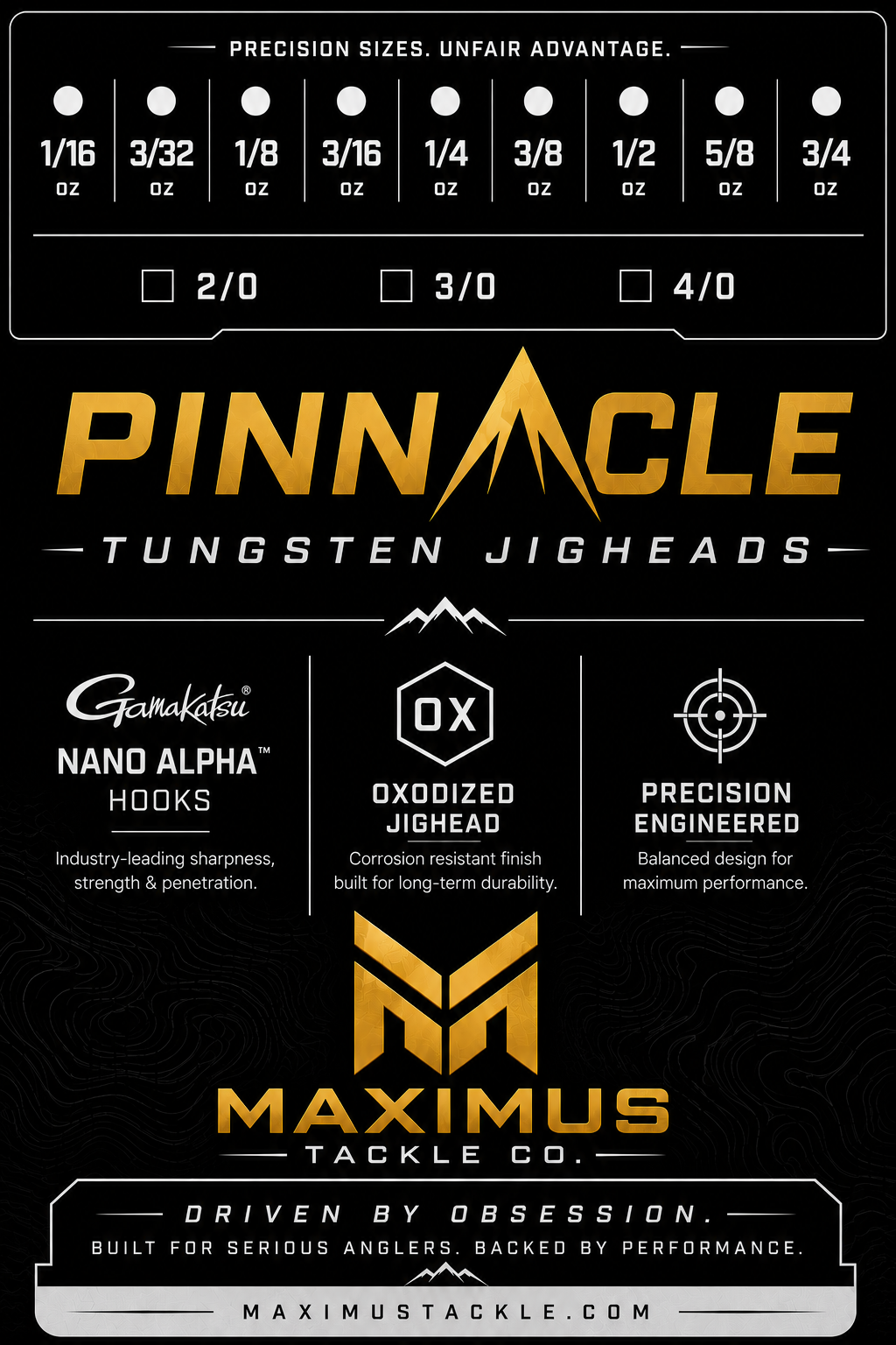 Pinnacle Tungsten Jigheads